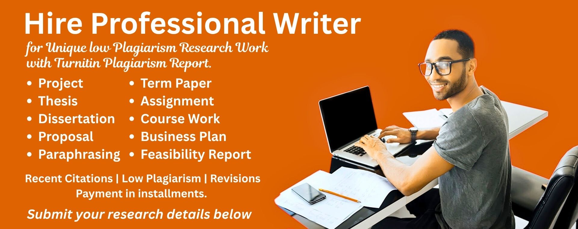 Hire a Writer Banner